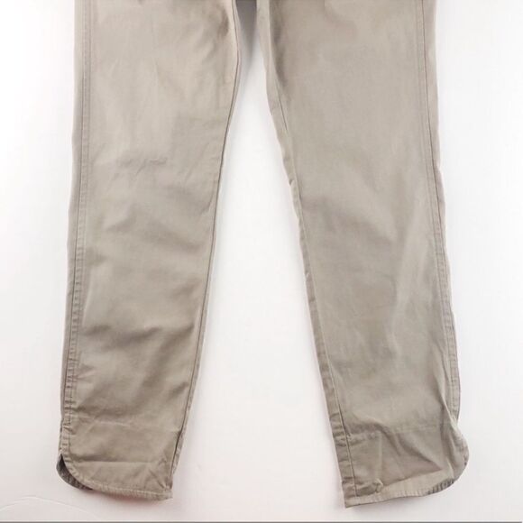 VINCE Cropped Straight Ankle Chinos Khaki Pants 4 - Picture 4 of 7